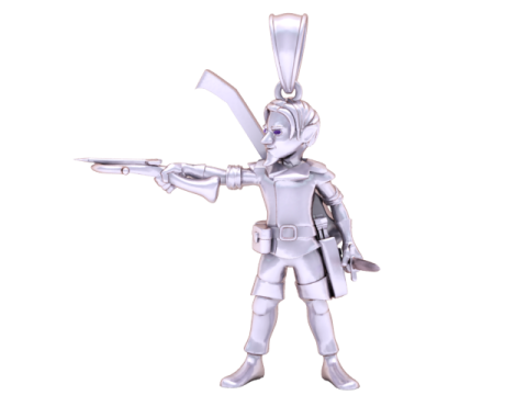 हीरो वारियर गोल्ड पेंडेंट 3डी प्रिंट करने योग्य मॉडल 3D प्रिंट मॉडल