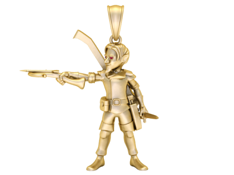 हीरो वारियर गोल्ड पेंडेंट 3डी प्रिंट करने योग्य मॉडल 3D प्रिंट मॉडल