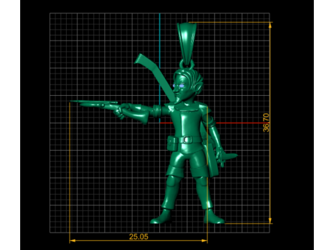 हीरो वारियर गोल्ड पेंडेंट 3डी प्रिंट करने योग्य मॉडल 3D प्रिंट मॉडल