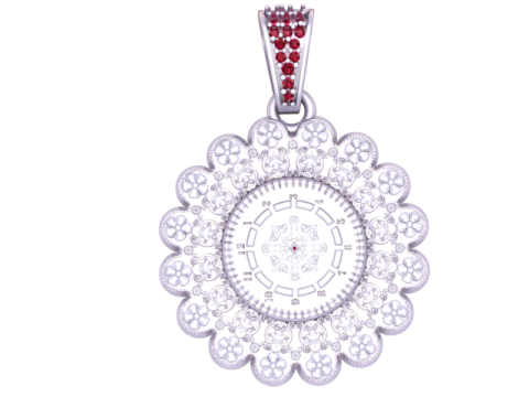 花朵形状金吊坠 3D 可打印模型 3D 打印模型