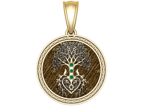 ROUND DESIGN TREE HEART AND PENDANT 3D PRINATBLE MODEL Model Cetak 3D