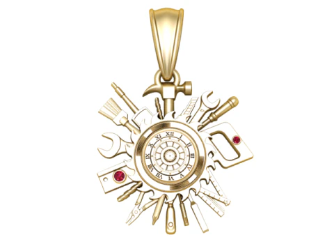 CLOCK DESIGN PENDANT 3D PRINTABLE MODEL 3D Print Model