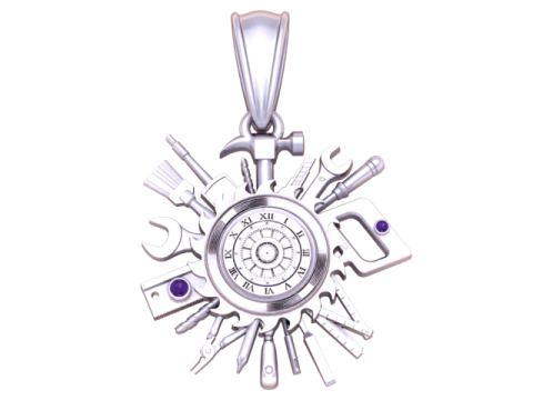 CLOCK DESIGN PENDANT 3D PRINTABLE MODEL Modelo de impresión 3D