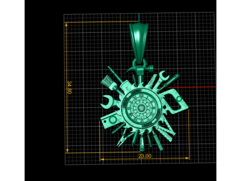 CLOCK DESIGN PENDANT 3D PRINTABLE MODEL Modelo de impresión 3D