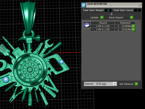 CLOCK DESIGN PENDANT 3D PRINTABLE MODEL 3D Print Model