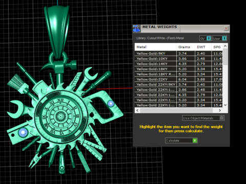 CLOCK DESIGN PENDANT 3D PRINTABLE MODEL Modelo de impresión 3D