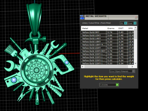 CLOCK DESIGN PENDANT 3D PRINTABLE MODEL 3D Print Model