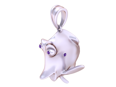 FISH GOLD PENDANT 3D PRINTABLE MODEL 3D Print Model