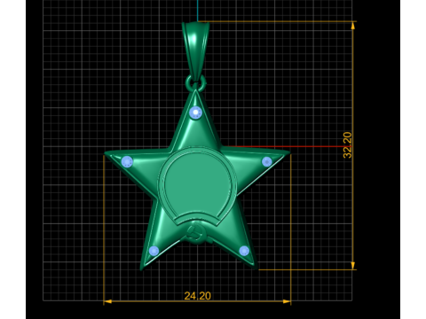 スターペンダント 3D 印刷可能モデル 3Dプリントモデル