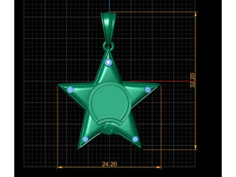 Star pendant 3d printable model 3D Print Model