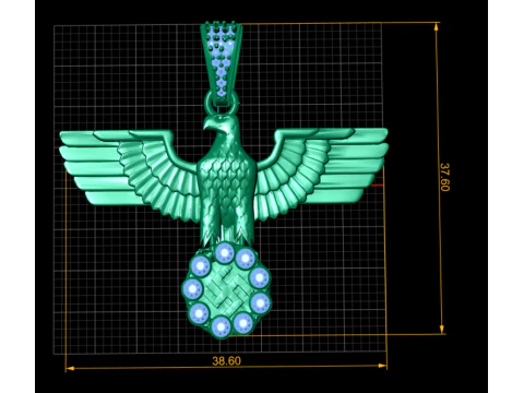 EAGLE DESIGN PENDANT 3D PRNITALBE MODEL 3D Print Model