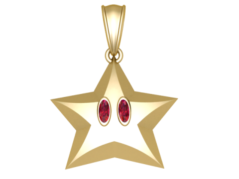 STAR SHAPE DESIGN PENDANT 3D RPINATBLE MODEL Modelo de impresión 3D