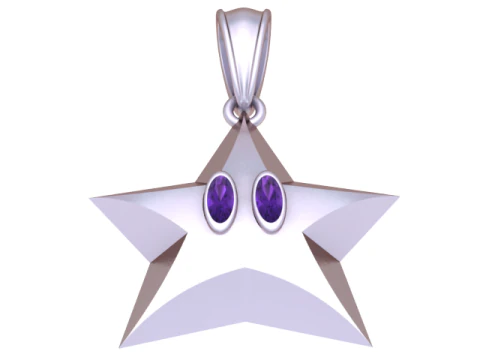 STAR SHAPE DESIGN PENDANT 3D RPINATBLE MODEL 3D Print Model