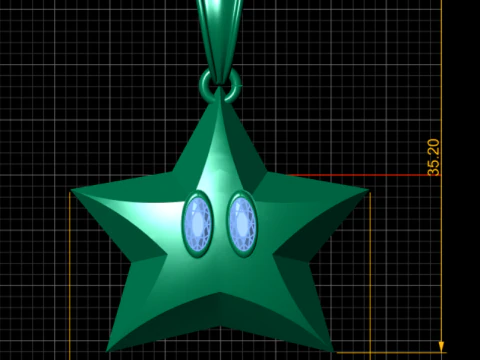 STAR SHAPE DESIGN PENDANT 3D RPINATBLE MODEL 3D Print Model