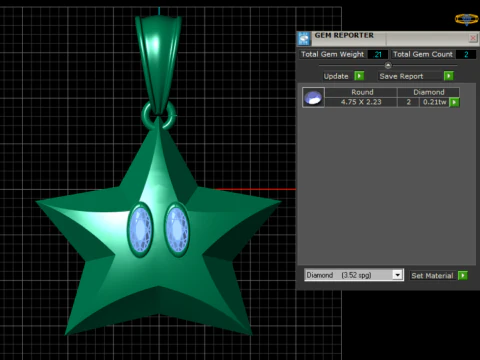 STAR SHAPE DESIGN PENDANT 3D RPINATBLE MODEL 3D Print Model