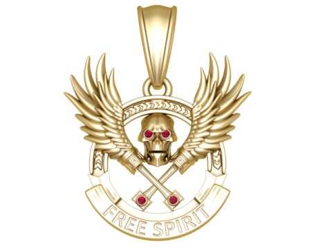 खोपड़ी चेहरे का लोगो पेंडेंट 3डी प्रिएंटबल मॉडल 3D प्रिंट मॉडल