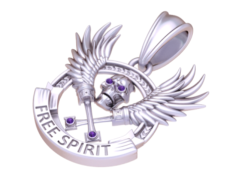 खोपड़ी चेहरे का लोगो पेंडेंट 3डी प्रिएंटबल मॉडल 3D प्रिंट मॉडल