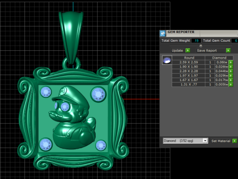 Pahlawan Kartun dalam Model Cetak 3D Liontin Bingkai Model Cetak 3D