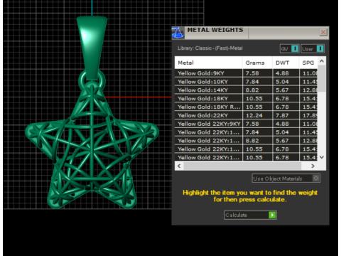 Geometrik Yıldız Kolye 3D Baskı Modeli
