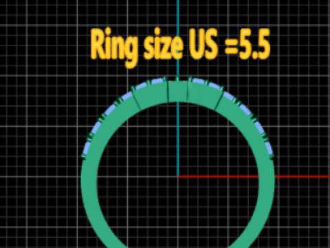 Cincin Emas Salib Berlian Model Cetak 3D