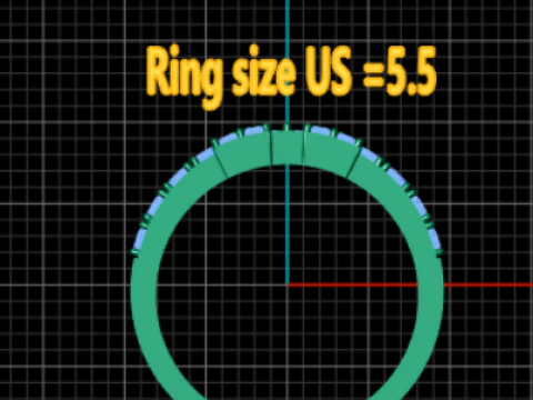 Diamond Cross Gold Ring 3D Print Model