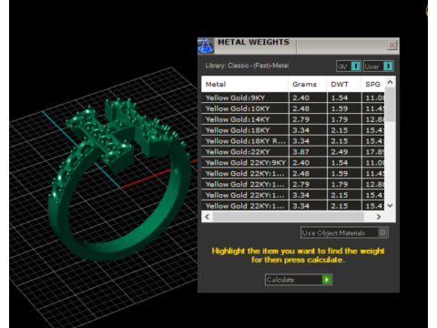 Cincin Emas Salib Berlian Model Cetak 3D