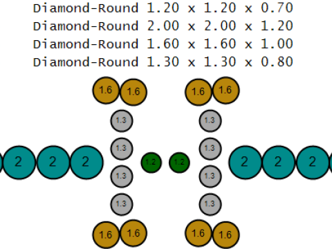Cincin Emas Salib Berlian Model Cetak 3D
