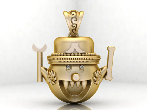 Gouden monsterhanger 3D printmodel