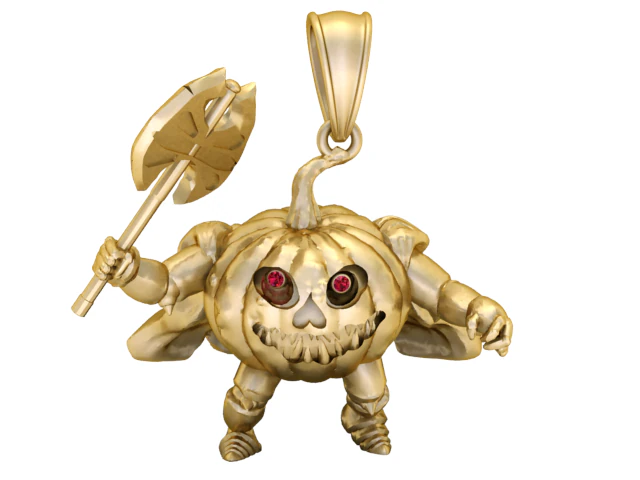 PUMPKIN PENDANT 3D PRINATBLE MODEL 3D Print Model .c4d .max .obj .3ds .fbx .stl .blend 