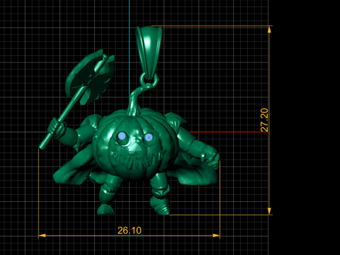 कद्दू पेंडेंट 3डी प्रिंट करने योग्य मॉडल 3D प्रिंट मॉडल