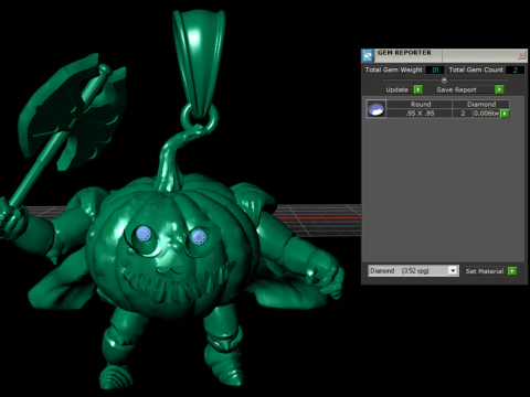 PUMPKIN PENDANT 3D PRINATBLE MODEL 3D Print Model