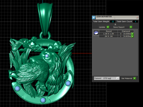MODELLO STAMPABILE 3D PENDENTE Aquila Predatoria Modello di stampa 3D