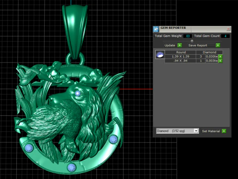 Predatory Eagle PENDANT 3D PRINTABLE MODEL 3D Print Model