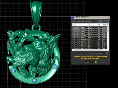 MODELLO STAMPABILE 3D PENDENTE Aquila Predatoria Modello di stampa 3D