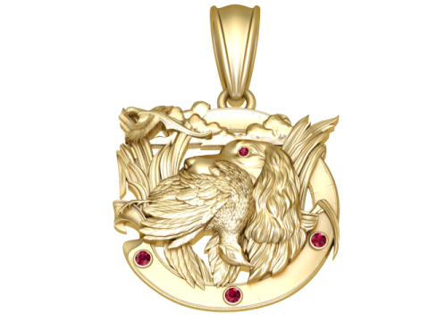 MODELLO STAMPABILE 3D PENDENTE Aquila Predatoria Modello di stampa 3D