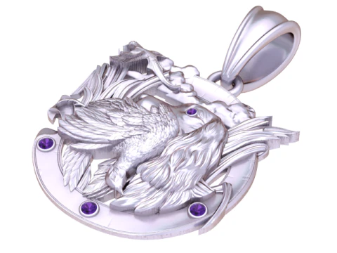 Predatory Eagle PENDANT 3D PRINTABLE MODEL 3D Print Model