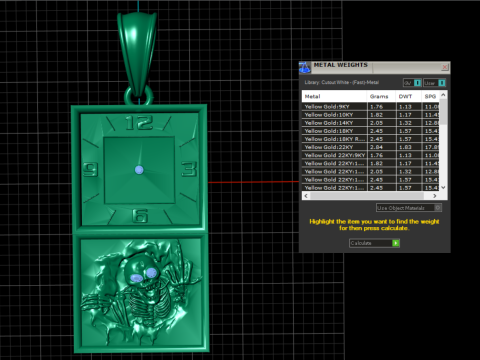 MODELLO STAMPABILE 3D CON PENDENTE OROLOGIO E TESCHIO QUADRATO Modello di stampa 3D
