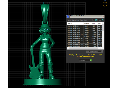 PENDENTE GRIL MODELLO STAMPABILE 3D Modello di stampa 3D