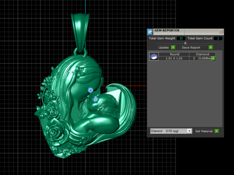 妈妈和宝宝吊坠 3D 打印模型 3D 打印模型