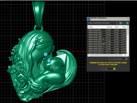 妈妈和宝宝吊坠 3D 打印模型 3D 打印模型
