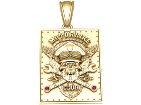 स्क्वायर स्कल फेस पेंडेंट 3डी प्रिंट करने योग्य मॉडल 3D प्रिंट मॉडल