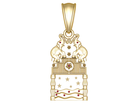 Подвеска-близнец-слон 3D модель для печати 3D Принт Модель