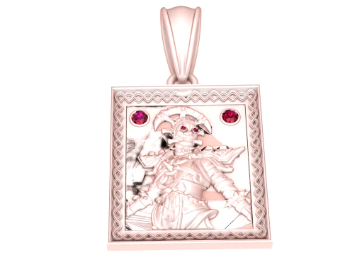 사각형 로고 펜던트 3D 인쇄 가능 모델 3D 프린트 모델