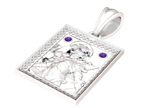 3D-ПІДВІСНА МОДЕЛЬ З КВАДРАТНИМ ЛОГОТИПОМ ДЛЯ ДРУКУ 3D Принт Модель