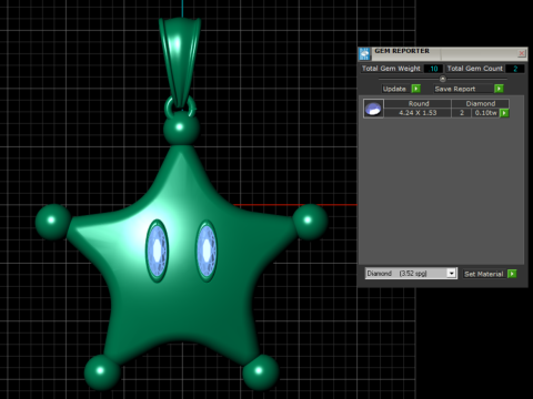 星星吊坠 3D 打印模型 3D 打印模型