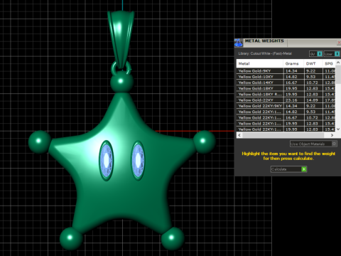 星星吊坠 3D 打印模型 3D 打印模型