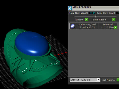 Royal Blue Starburst Ring 3D Print Model