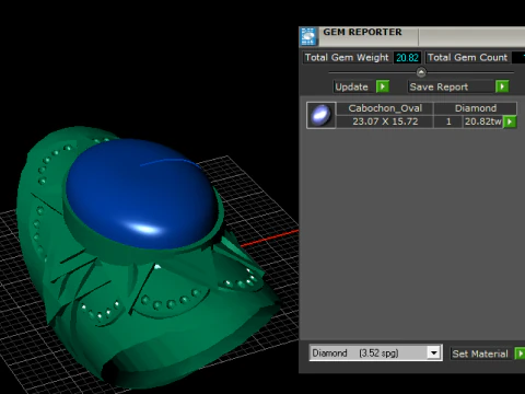 Royal Blue Starburst Ring 3D Print Model