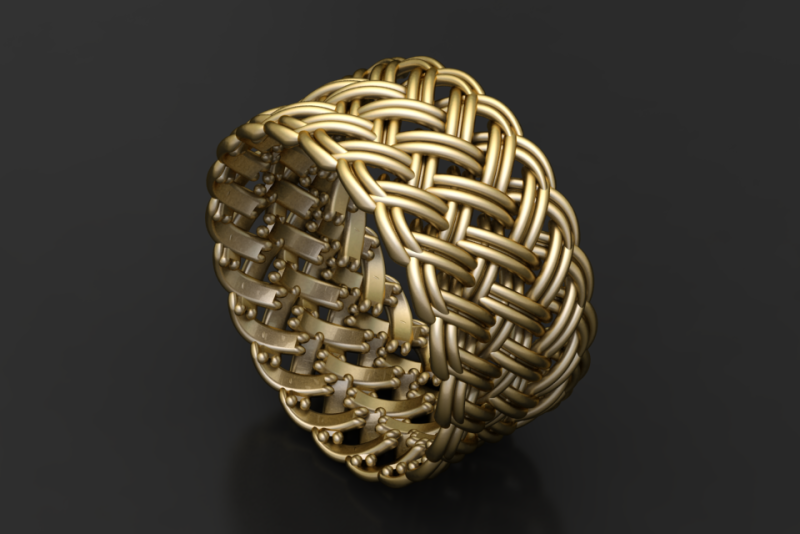 3D GOLD RING Модель для 3D друку 3D Принт Модель .c4d .max .obj .3ds .fbx .stl .blend