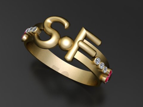 DESIGN S F ANELLO 3D MODELLO STAMPABILE 3D Modello di stampa 3D